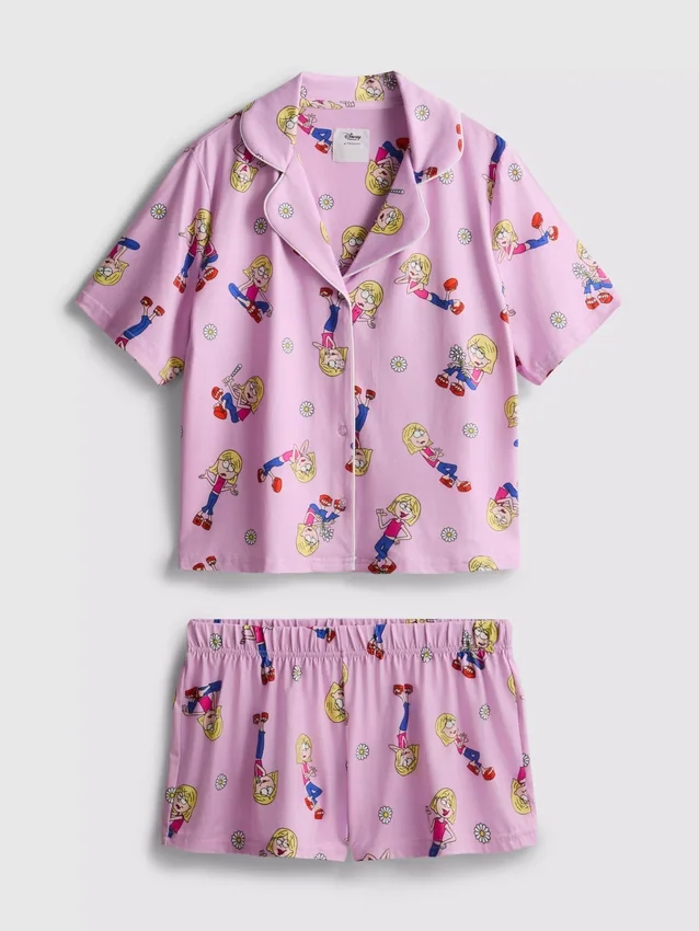 Pijamas cortos estilo novio de Lizzie McGuire de Disney