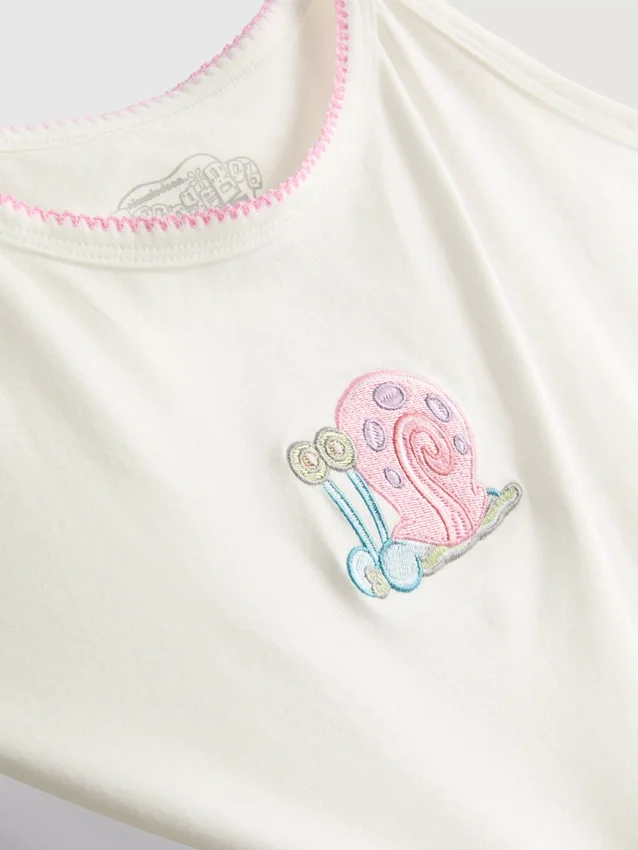 Pijamas cortos tipo camiseta sin mangas de Bob Esponja y Gary