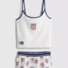 Pijamas cortos tipo camisola con alto contenido de algodón de EE. UU.