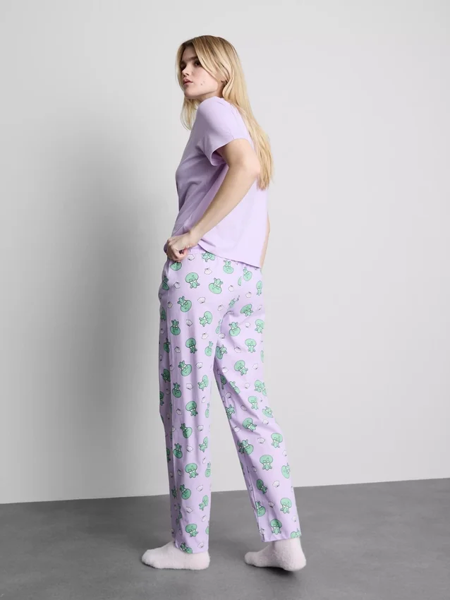 Pijamas de algodón con estampado de Bob Esponja