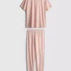 Pijamas de algodón estampados de pantalones cortos