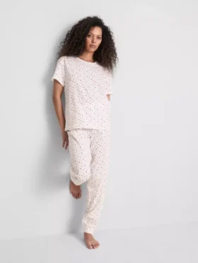 Pijamas de algodón estampados de pantalones cortos