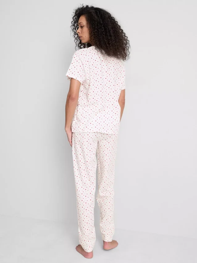Pijamas de algodón estampados de pantalones cortos