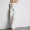 Pijamas de camisola con lazo de satén estampado