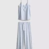 Pijamas de camisola con lazo de satén estampado