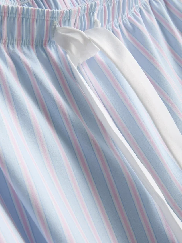 Pijamas de camisola con lazo de satén estampado