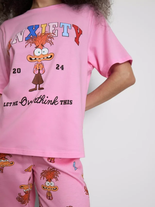 Pijamas de Disney «Del revés» con motivo de ansiedad
