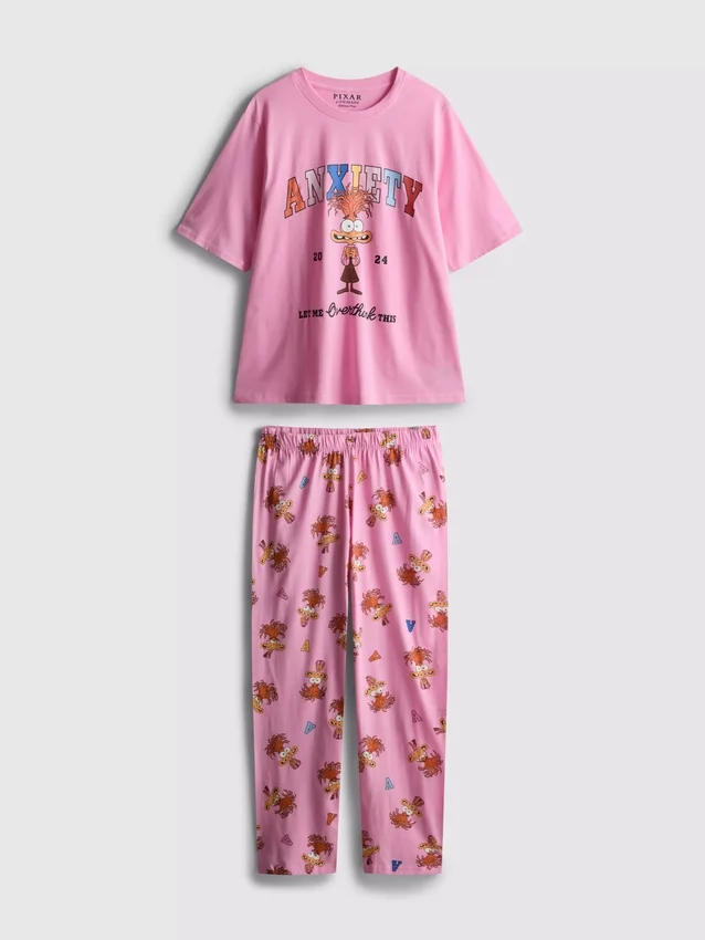 Pijamas de Disney «Del revés» con motivo de ansiedad