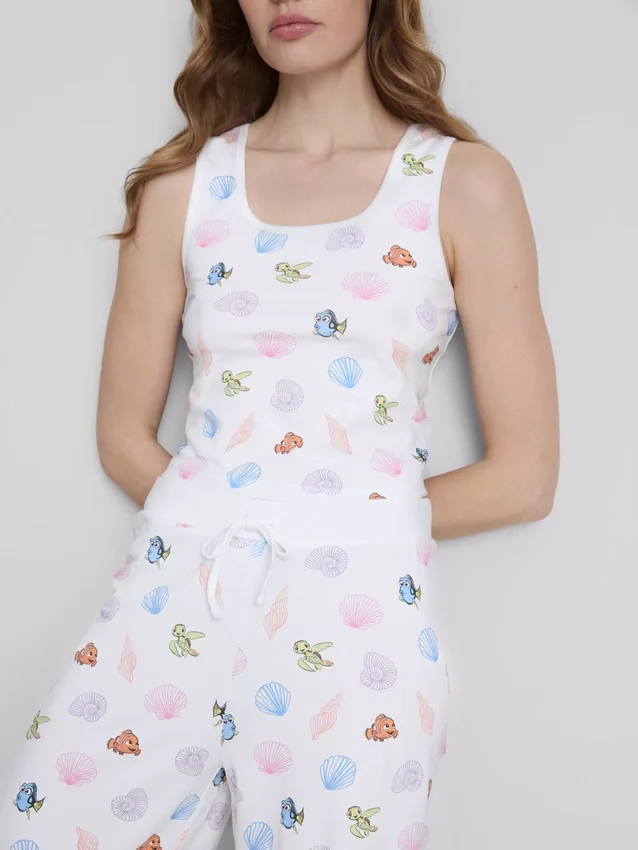 Pijamas de Disney·Pixar «Buscando a Nemo» con camiseta sin mangas estampada, de tejido con alto contenido de algodón