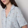 Pijamas de pantalones cortos estilo boyfriend estampados