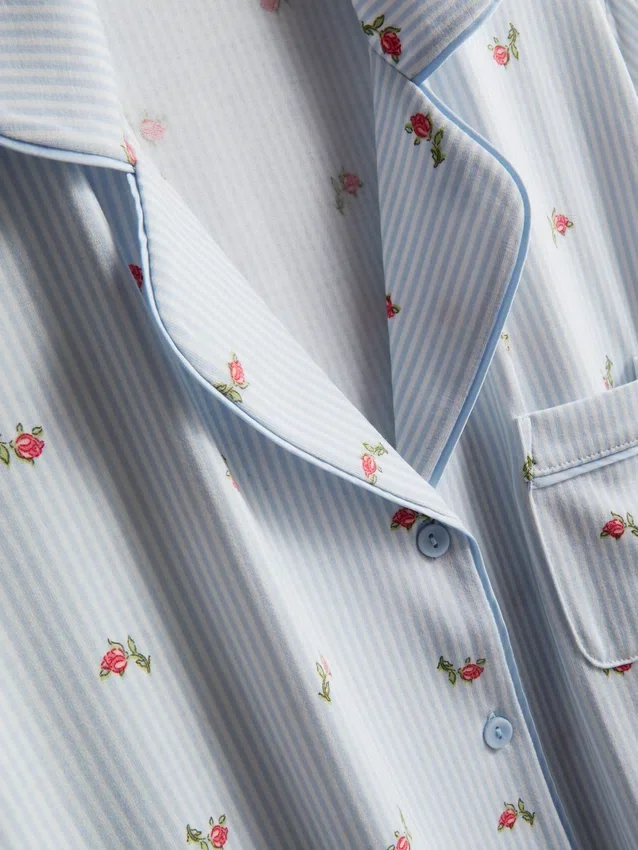 Pijamas de pantalones cortos estilo boyfriend estampados