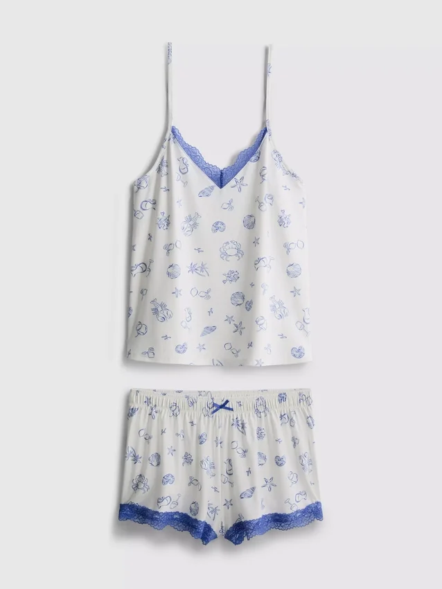 Pijamas de pantalones cortos y camiseta sin mangas