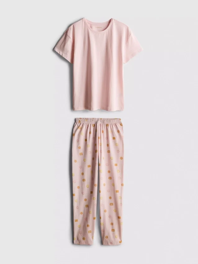 Pijamas estampados de algodón