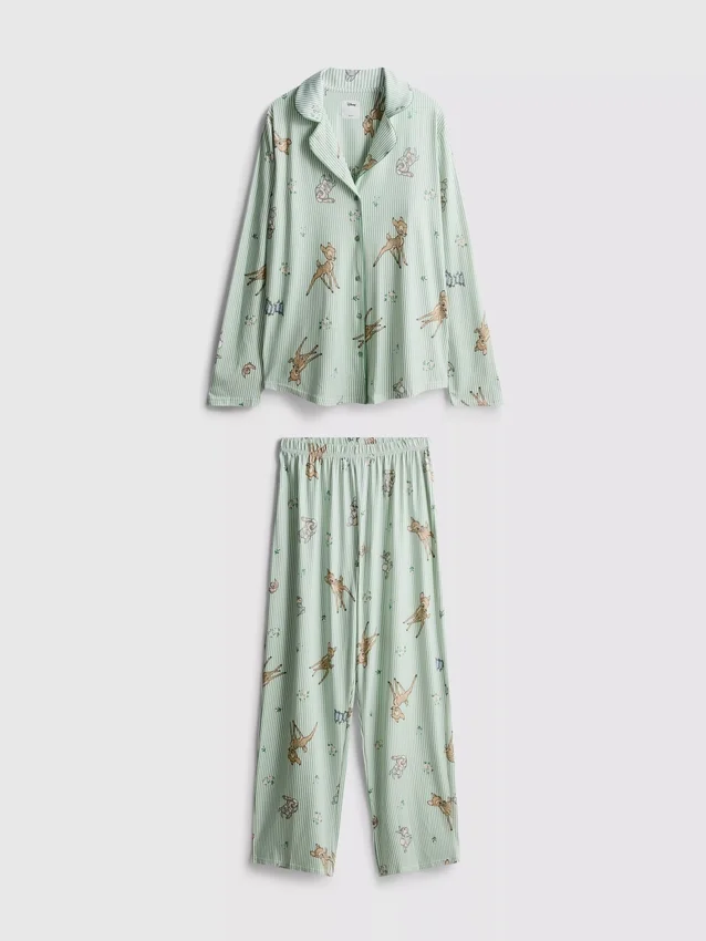 Pijamas estilo boyfriend a rayas de Bambi de Disney