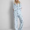 Pijamas estilo boyfriend a rayas de Stitch de Disney