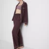 Pijamas estilo boyfriend de jersey con ribetes