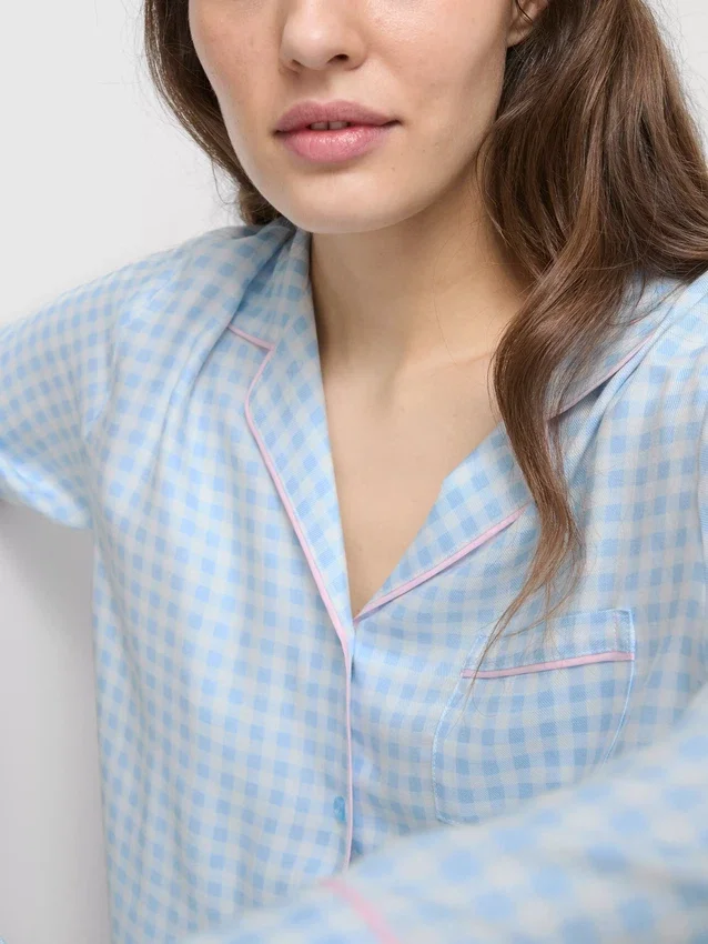 Pijamas estilo boyfriend de sarga