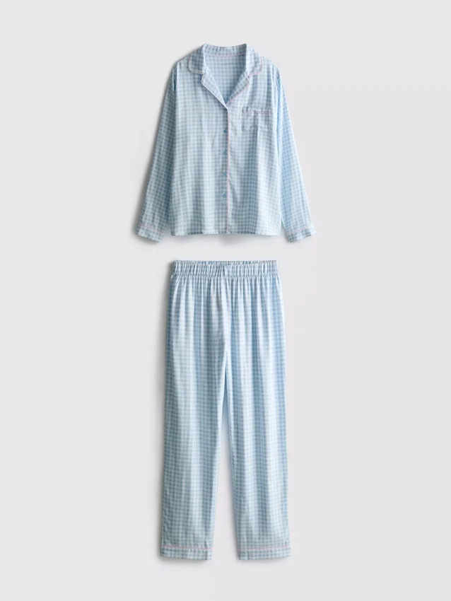 Pijamas estilo boyfriend de sarga