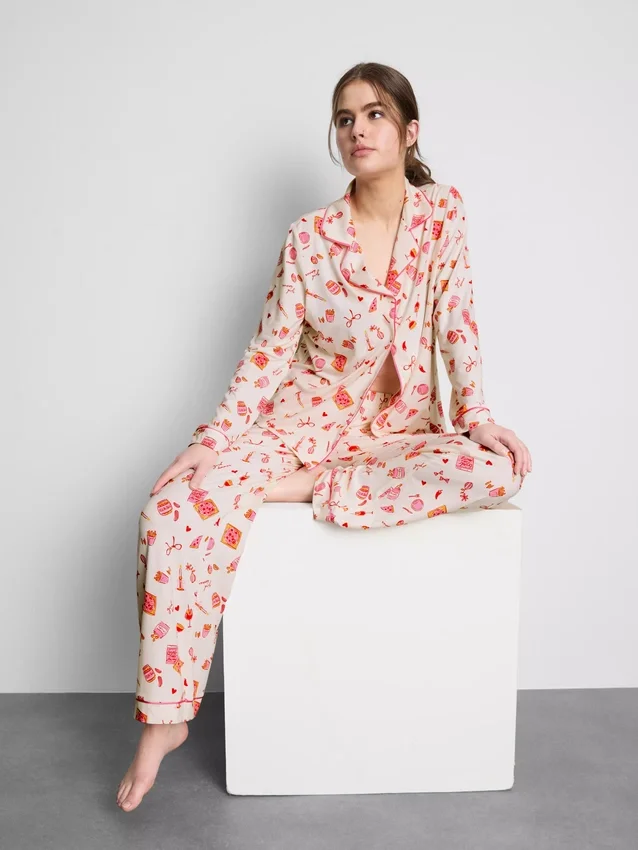 Pijamas estilo boyfriend estampados