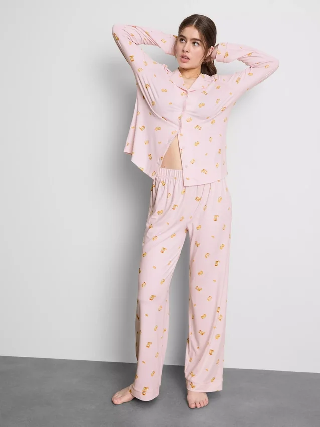 Pijamas estilo boyfriend estampados