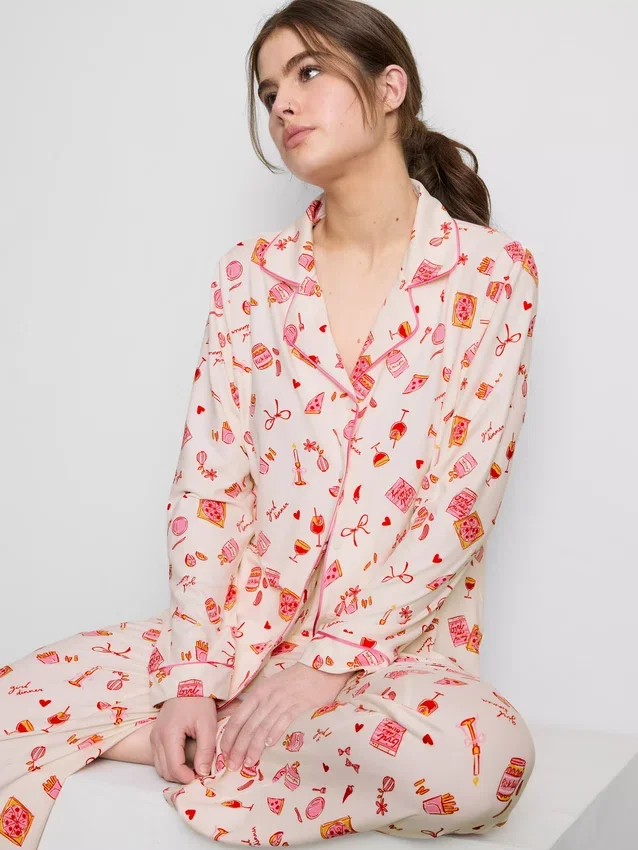 Pijamas estilo boyfriend estampados