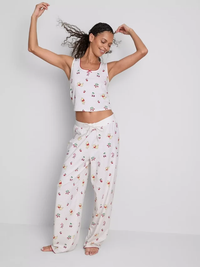 Pijamas sin mangas estampados de Winnie the Pooh de Disney, con alto contenido de algodón