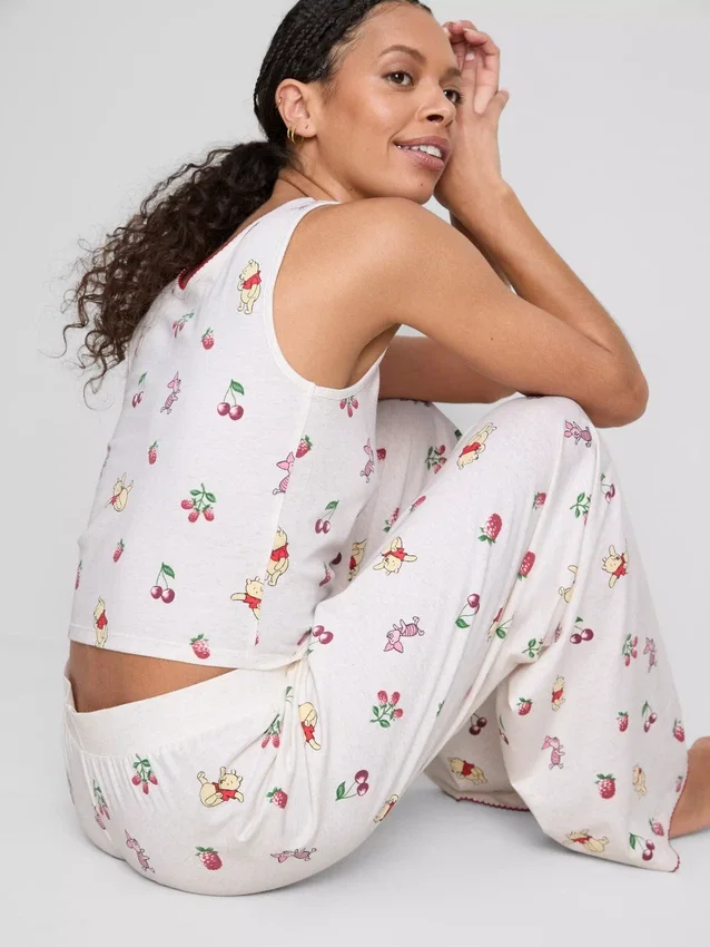 Pijamas sin mangas estampados de Winnie the Pooh de Disney, con alto contenido de algodón