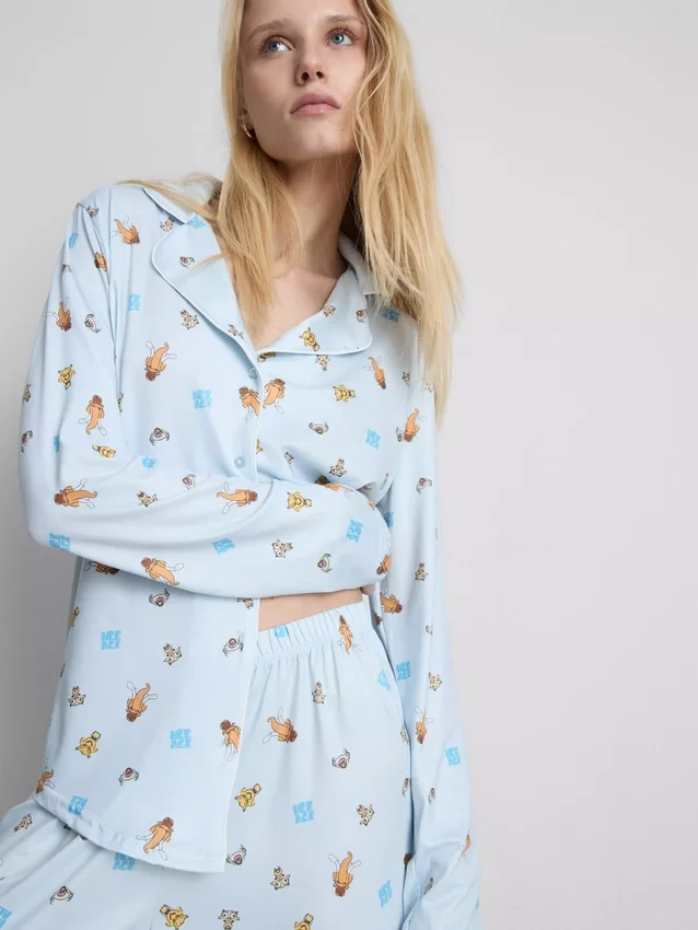 Pijamas tipo boyfriend con diseño de «La Edad de Hielo»