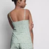 Pijamas tipo camisola con ribete de encaje