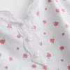 Pijamas tipo camisola con ribete de encaje
