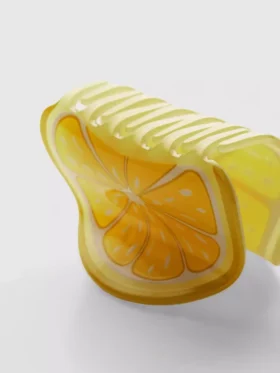 Pinza para el cabello con forma de rodaja de fruta