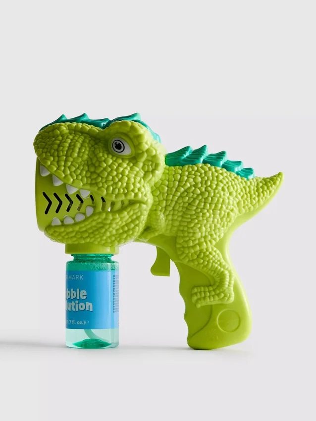 Pistola de burbujas de dinosaurios