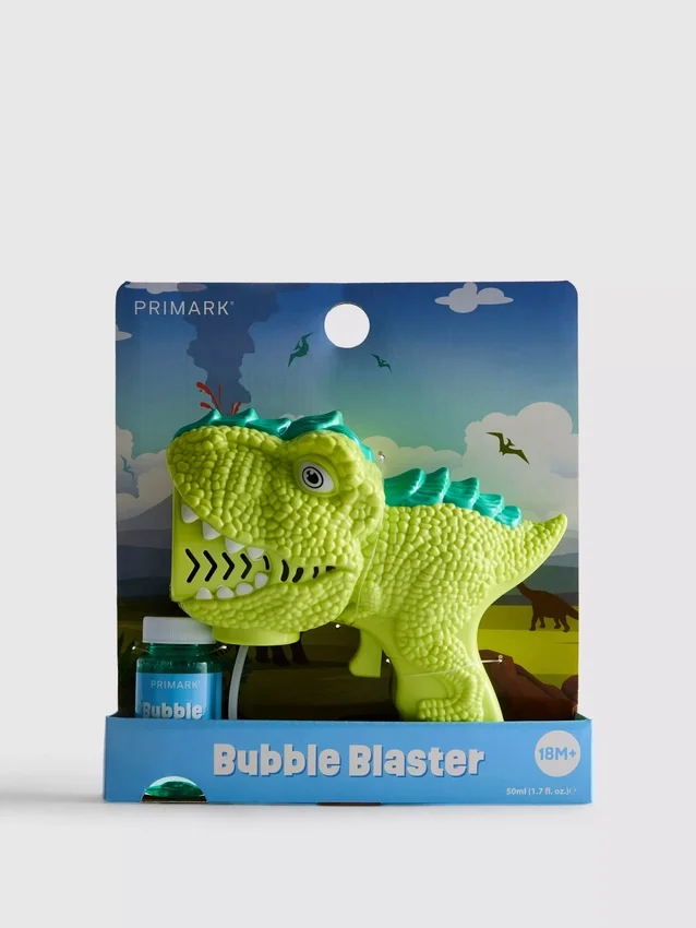 Pistola de burbujas de dinosaurios