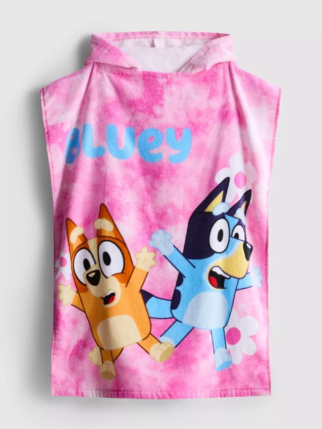 Poncho de felpa con capucha Bluey