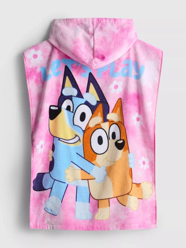 Poncho de felpa con capucha Bluey