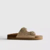 Sandalias con plantilla adornada y doble hebilla