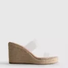Sandalias con tacón de cuña de metacrilato