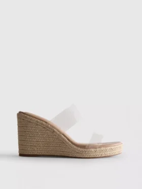 Sandalias con tacón de cuña de metacrilato