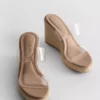 Sandalias con tacón de cuña de metacrilato