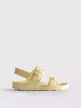Sandalias con tiras florales
