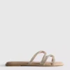 Sandalias con tiras y diamantes de imitación