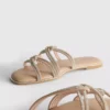 Sandalias con tiras y diamantes de imitación