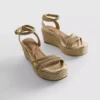 Sandalias de cuña trenzadas