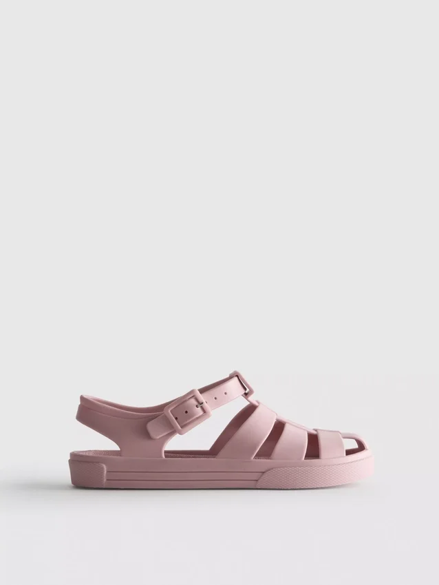 Sandalias de gelatina con diseño de rejilla