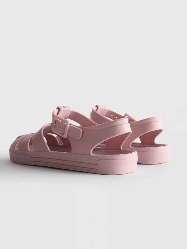 Sandalias de gelatina con diseño de rejilla