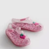 Sandalias de goma con jaula y purpurina