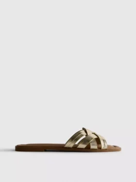 Sandalias de imitación de cuero trenzado