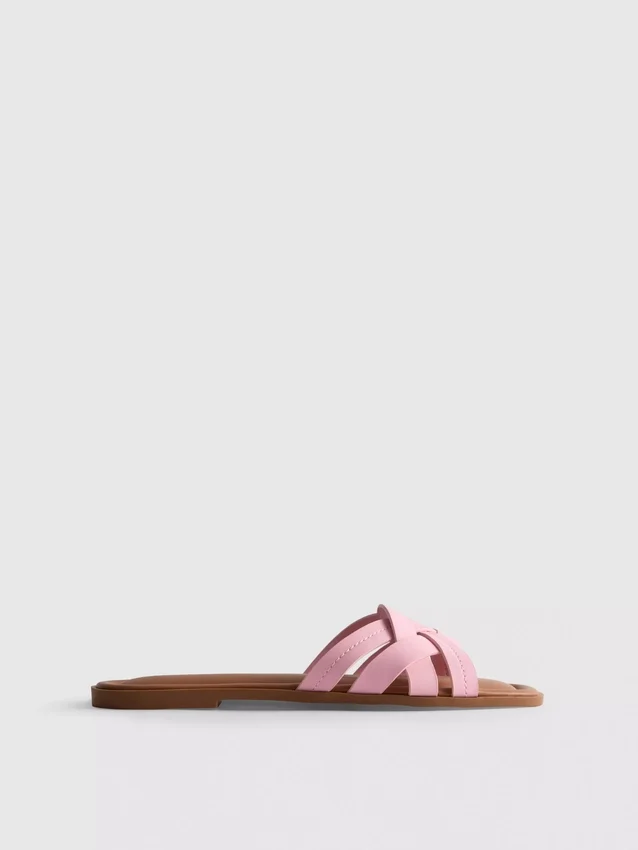 Sandalias de imitación de cuero trenzado