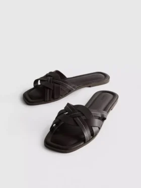 Sandalias de imitación de cuero trenzado