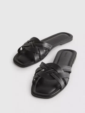 Sandalias de imitación de cuero trenzado